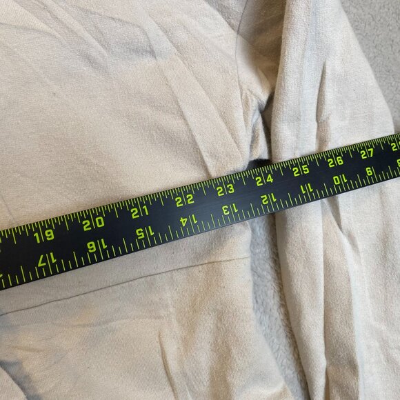 FLX Womans Cropped Hooded Sweatshirt XL Beige 96% Cotton 4% Spandex Pullover - Picture 5 of 9